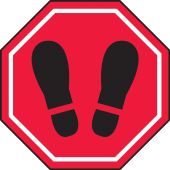 Slip-Gard™ Floor Sign: Footprint Image (in octagon)