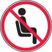 Slip-Gard™ Floor Sign: No Sitting Symbol