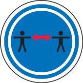 Slip-Gard™ Floor Sign: Social Distance Symbol