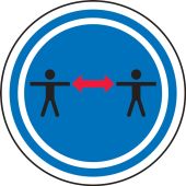 Slip-Gard™ Floor Sign: Social Distance Symbol