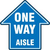 Slip-Gard™ Floor Sign: One Way Aisle (in arrow shape)