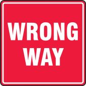 Slip-Gard™ Floor Sign: Wrong Way