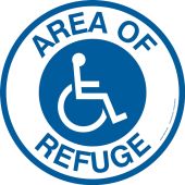 Slip-Gard Floor Sign: Area Of Refuge