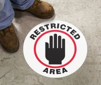 Slip-Gard™ Floor Sign: Restricted Area