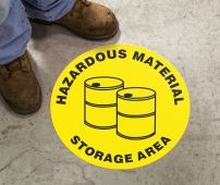Slip-Gard™ Floor Sign: Hazardous Material Storage Area