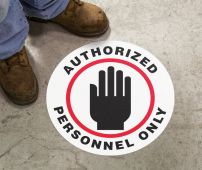 Slip-Gard™ Floor Sign: Authorized Personnel Only
