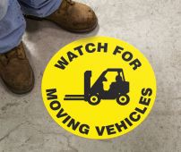 Slip-Gard™ Floor Sign: Watch For Moving Vehicles