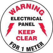 Slip-Gard™ Floor Sign: Warning - Electrical Panel - Keep Clear For 1 Meter