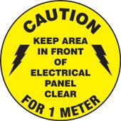 Slip-Gard™ Floor Sign: Caution - Keep Area In Front Of Electrical Panel Clear For 1 Meter