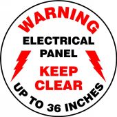 Slip-Gard™ Floor Sign: Warning - Electrical Panel - Keep Clear Up To 36 Inches