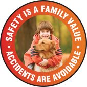 Slip-Gard™ Floor Sign: SAFETY IS A FAMILY VALUE