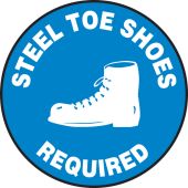 Slip-Gard™ Floor Sign: Steel Toe Shoes Required