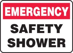 Emergency Safety Sign: Safety Shower