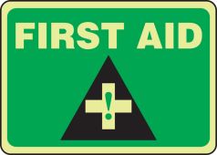 Lumi-Glow™ Safety Sign: First Aid