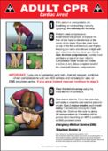 Safety Sign: Adult CPR - Cardiac Arrest