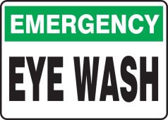 Emergency Safety Sign: Eye Wash