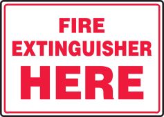 Safety Sign: Fire Extinguisher Here