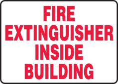 Safety Sign: Fire Extinguisher Inside Building