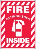 Safety Sign: Fire Extinguisher Inside (Graphic)