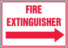 Accuform Signs 18" x 4" Fire Extinguisher Sign 