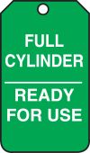 Cylinder Status Safety Tag: Full Cylinder- Ready For Use
