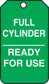 Cylinder Status Safety Tag: Full Cylinder- Ready For Use