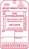 Fire Inspection Safety Tag: Fire Extinguisher Record