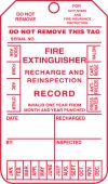 Fire Inspection Safety Tag: Fire Extinguisher Record
