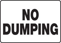 Safety Sign: No Dumping