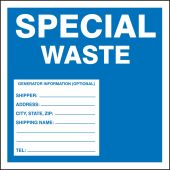 Hazardous Waste Label: Special Waste