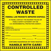 Hazardous Waste Label: Controlled Waste