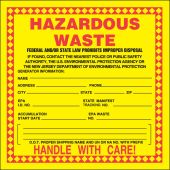 Pre-Printed Hazardous Waste Label