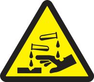 ISO Warning Safety Label: Corrosive/Acid Hazard - 2011