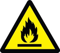 ISO Warning Safety Sign: Fire Hazard (2011)