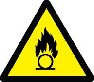 ISO Warning Safety Sign: Oxidizing Substance (2011)