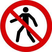 ISO Prohibition Safety Sign: No Thoroughfare (2011)