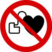 ISO Prohibition Safety Sign: No Active Implanted Cardiac Devices (2011)