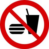 ISO Prohibition Safety Sign: No Eating Or Drinking (2011)