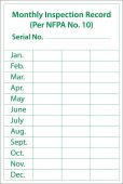 MONTHLY INSPECTION RECORD LABEL