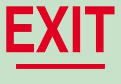 Glow-In-The-Dark Safety Sign: Exit (with Arrowheads)