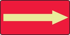 Glow-In-The-Dark Safety Sign:(Arrow)