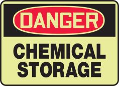 OSHA Danger Safety Sign: Chemical Storage