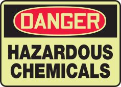 OSHA Danger Safety Signs: Hazardous Chemicals