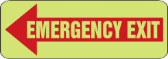 Emergency Exit Safety Sign