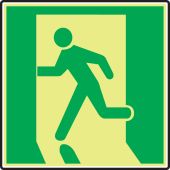 NFPA 170 Glow-In-The-Dark Safety Sign: (Emergency Exit Left)