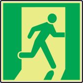 NFPA 170 Glow-In-The-Dark Safety Sign: (Emergency Exit Right)
