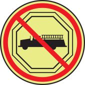 Glow-In-The-Dark Safety Sign: (No Firefighting)