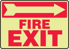 Safety Sign: Fire Exit (Right Arrow)
