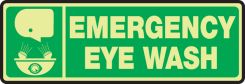 Lumi-Glow Safety Sign: Emergency Eye Wash
