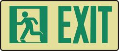 Glow-In-The-Dark Safety Sign: Exit